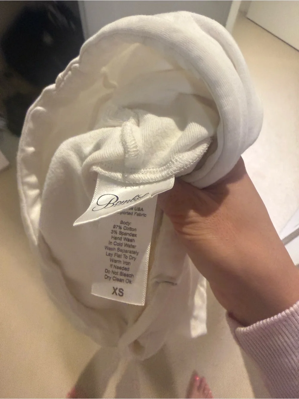 Bombshell Sportswear White Cropped Hoodie